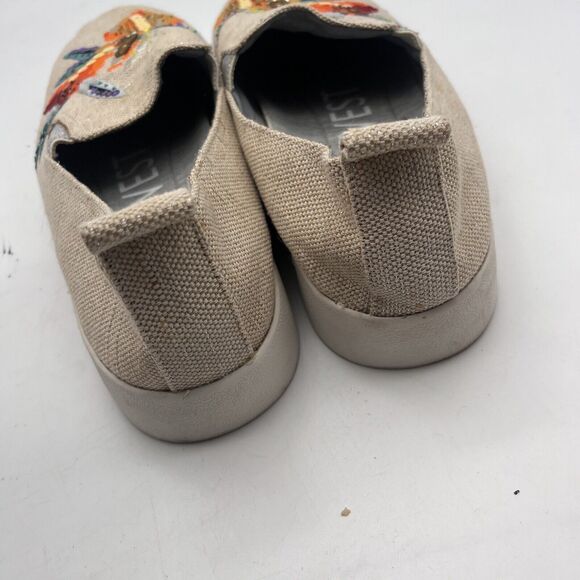 Nine West Playa Vista Embroidered Floral Slip On Sneaker Shoes Flats size 10M - Picture 6 of 8